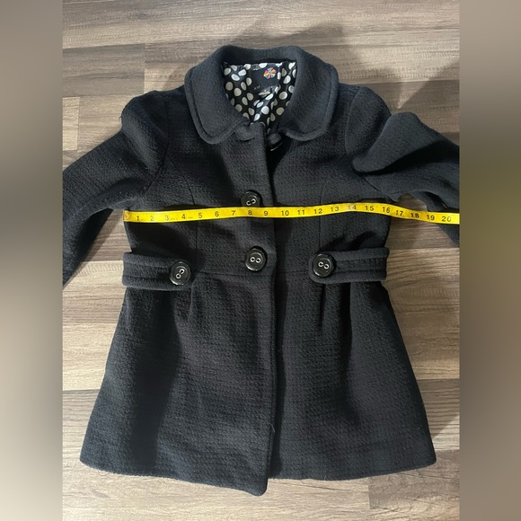 XX1 Forever 21 Black Pea Coat Size Small - Picture 8 of 16